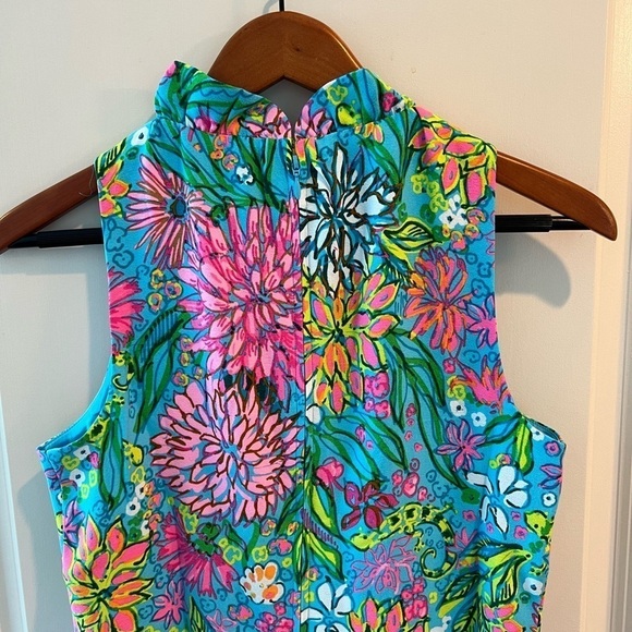 Lilly Pulitzer Adalina Romper Seabreeze Blue Walking On Sunshine NWT - Picture 10 of 16